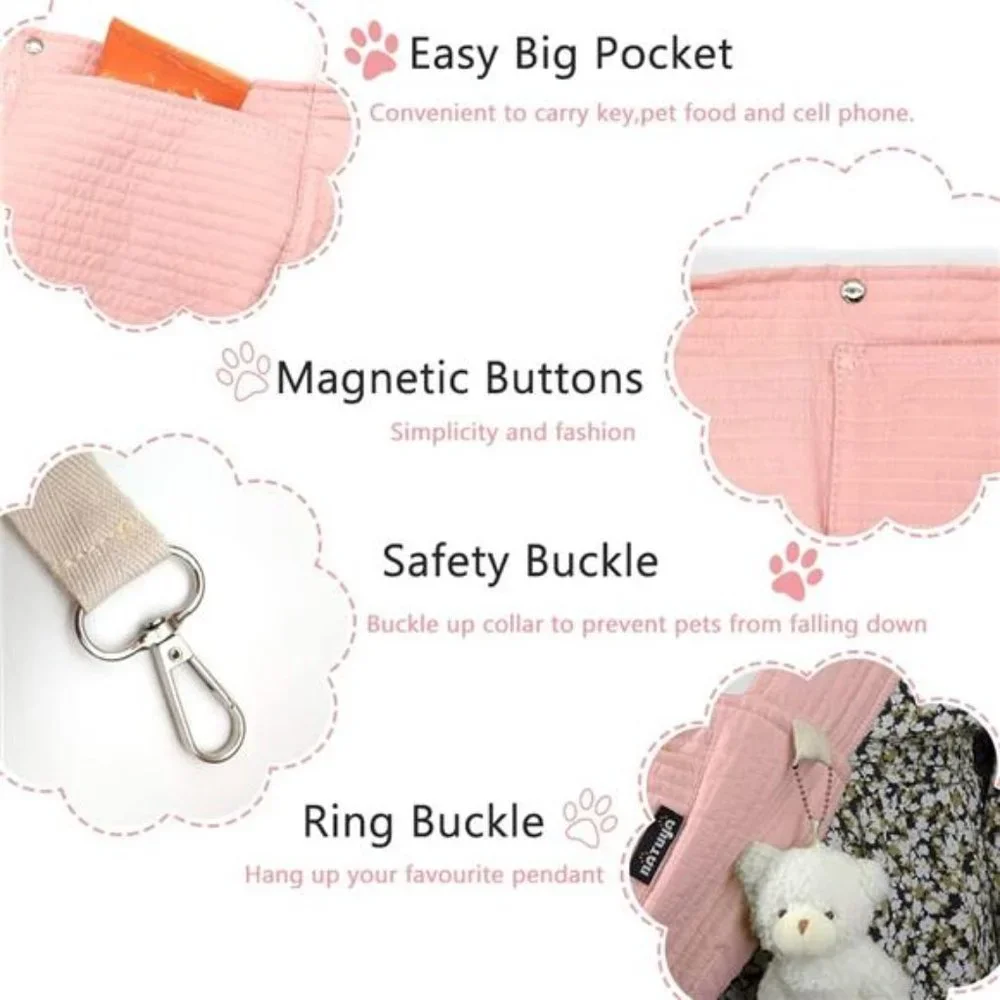 Small Dog Carrier Sling Dog Sling Carrier for Small Dogs Puppies Cats, Big Pouch